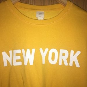 NEW YORK yellow crewneck sweater